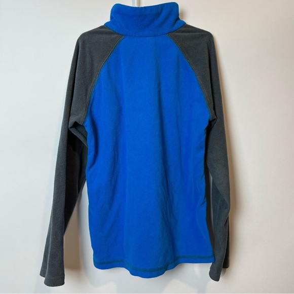 Columbia Pullover Blue Gray Fleece 1/2 Zip Light Weight Boys M 10/12 - Picture 2 of 4
